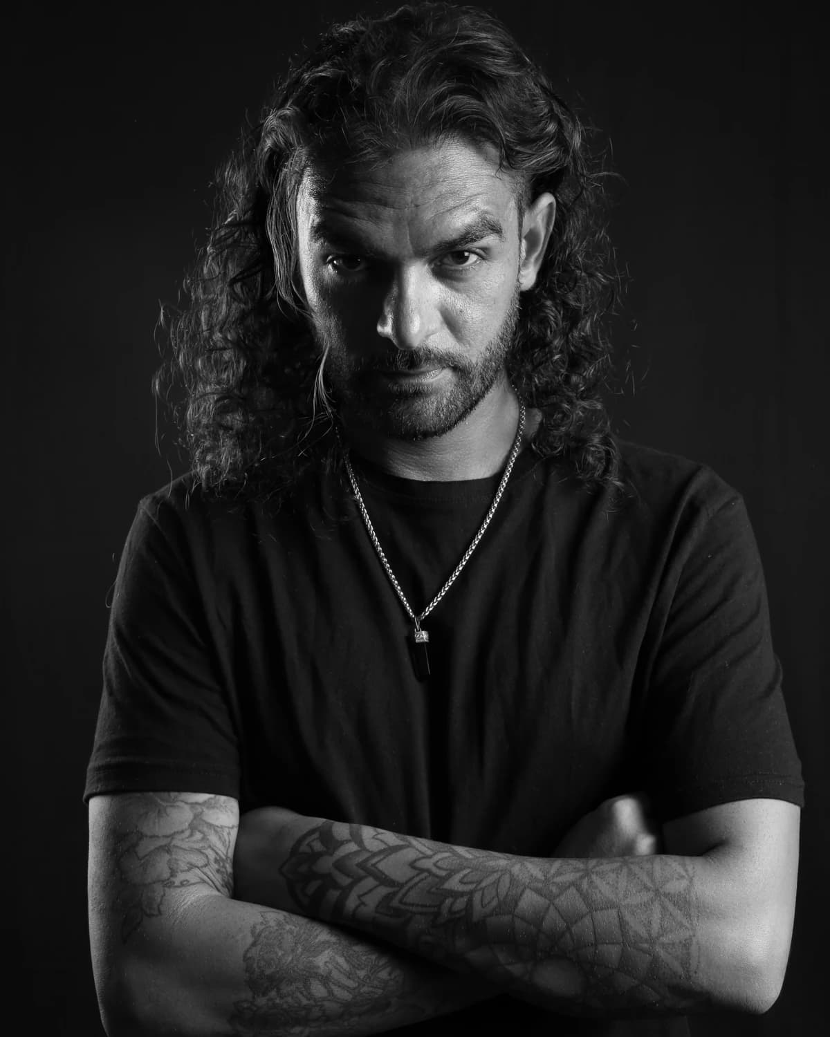 LAION retrato en blanco y negro